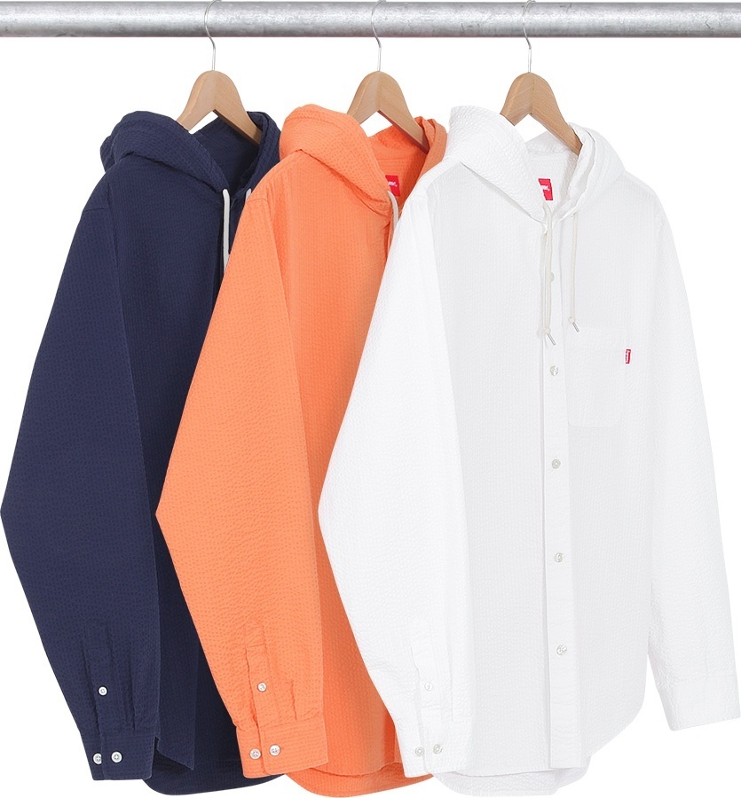 Hooded Seersucker Shirt